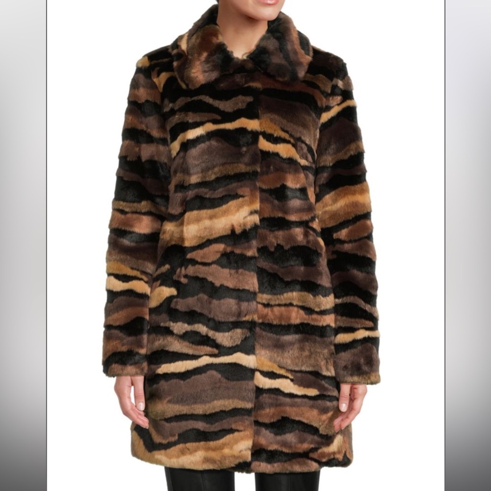 Karl Lagerfeld Multicolor Faux Fur Teddy Jacket